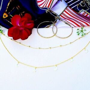 14K Gold over S925 Moon Stars Necklace